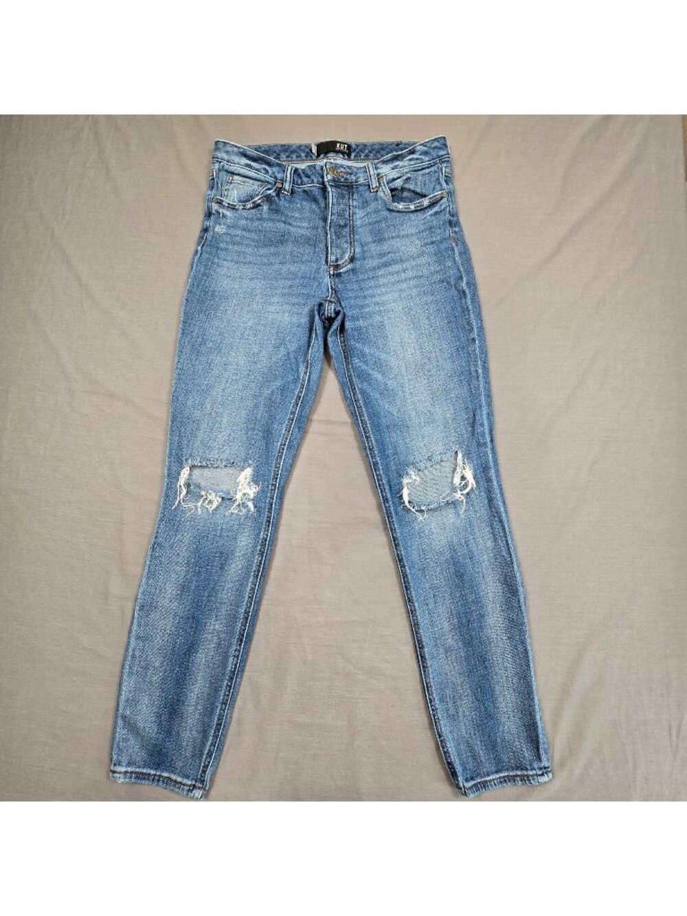 Kut From The Kloth Women’s Size 4 Juliet Slouchy Boyfriend Distressed Blue Jeans